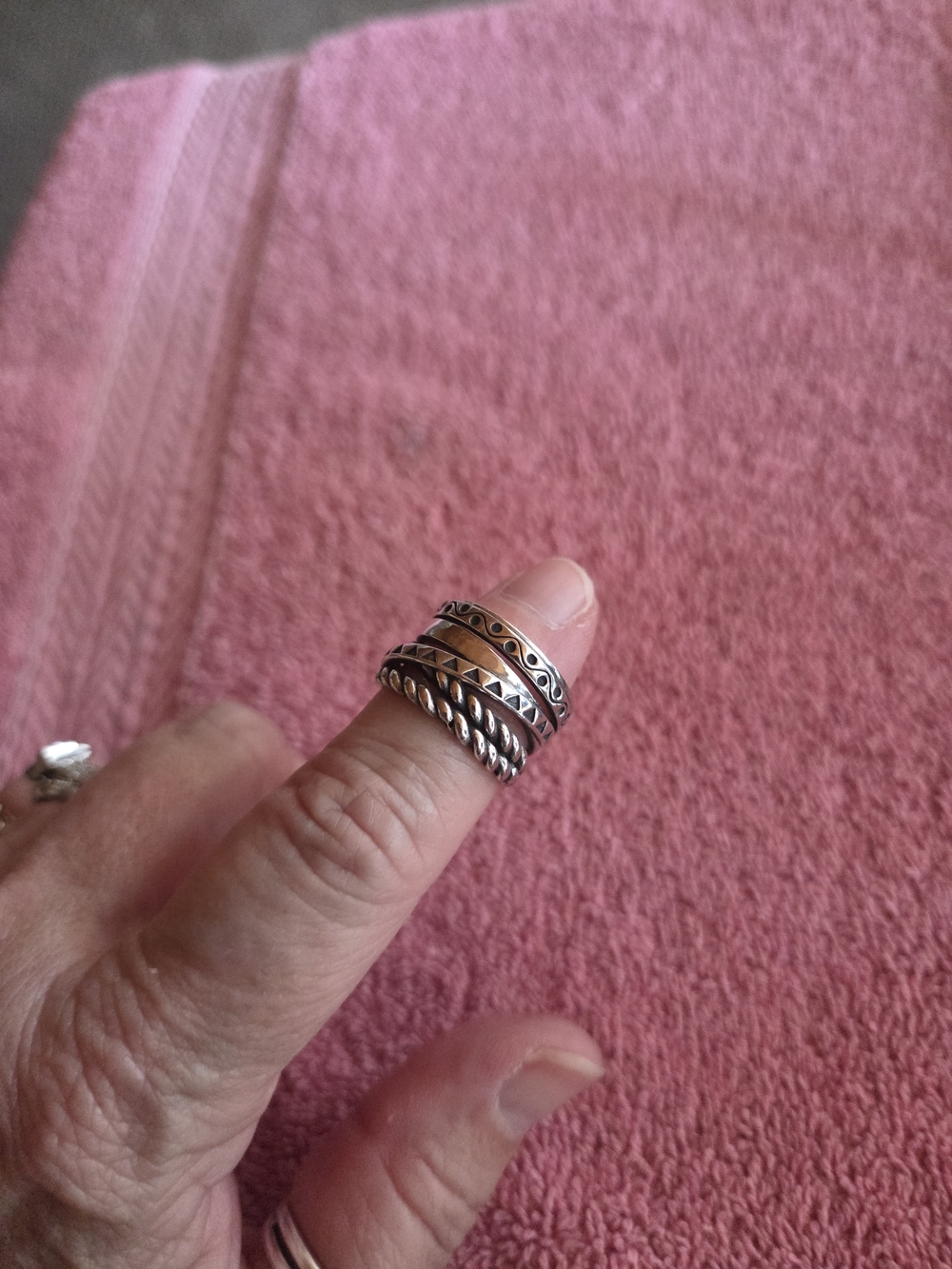 Sterling Silver Stacked Ring